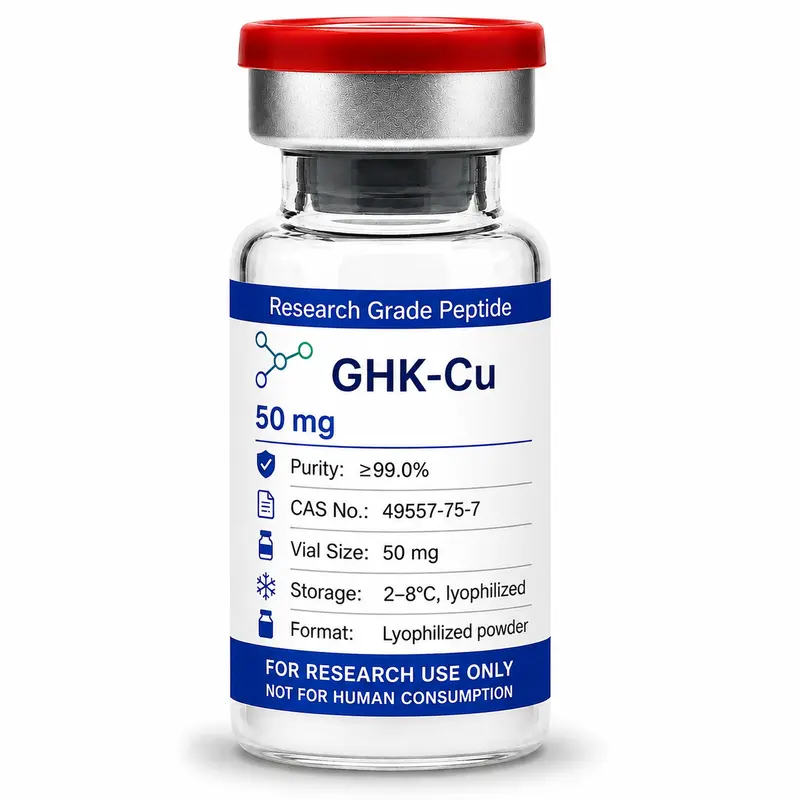 GHK-Cu research peptide vial