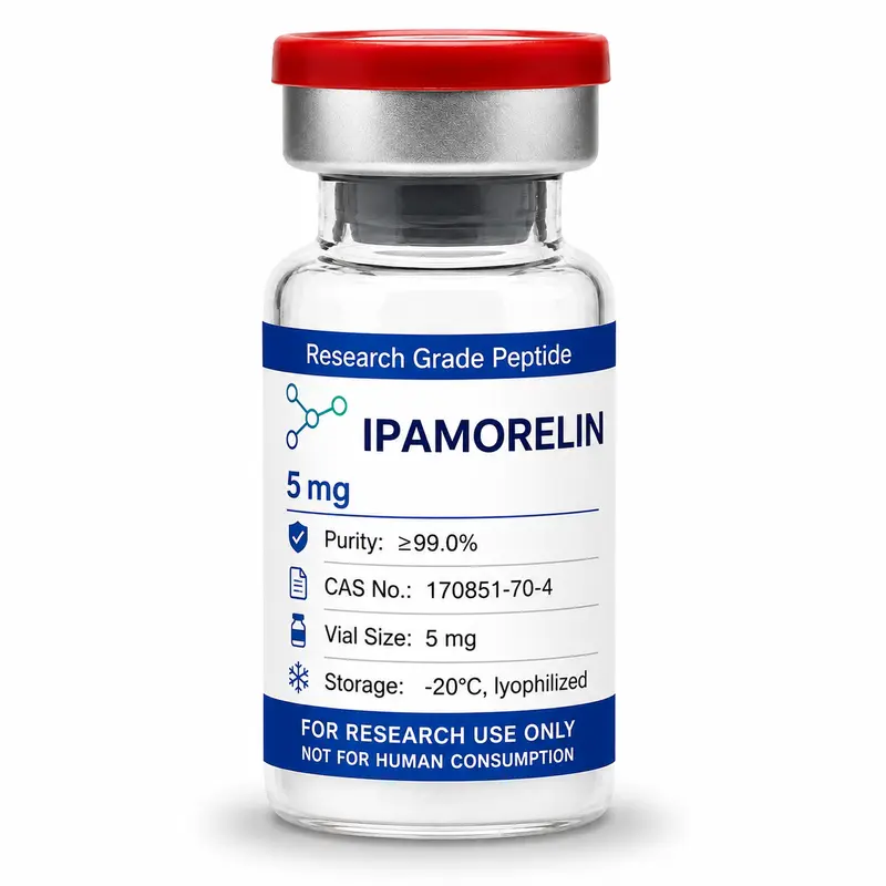 Ipamorelin research peptide vial